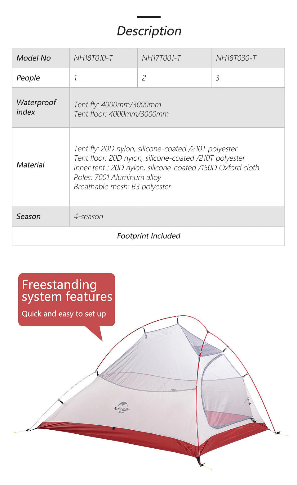 Ultralight Waterproof Tent